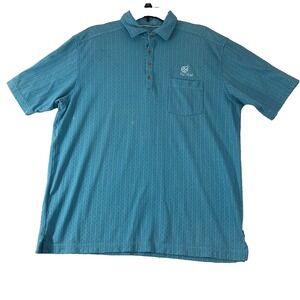 Tommy Bahama Ko Olina Polo Shirt Men's (L-XL?) Blue Circles Geometric TB18 Golf‎